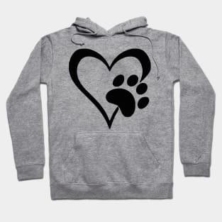 Dog Heart Dog Paw Dog Mom Dog Mama Hoodie